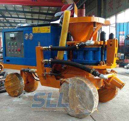 China máquina del espray del cemento del consumo del aire 7-8m3/H, máquina durable del hormigón proyectado de la mezcla con exceso de agua proveedor