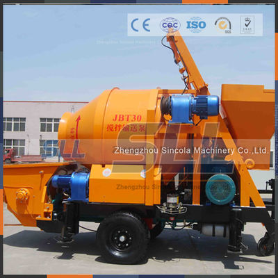 China capacidad de transferencia fuerte móvil hecha salir 30m3/H del mezclador concreto y de la bomba proveedor